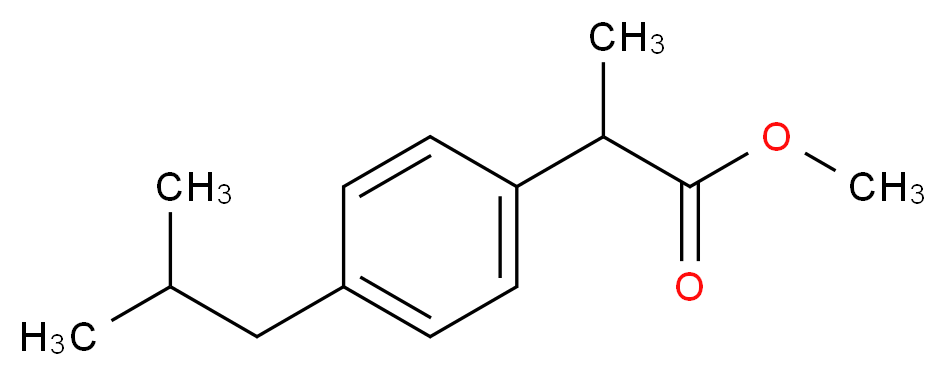 Methyl 2-(4-isobutylphenyl)propanoate_分子结构_CAS_61566-34-5)