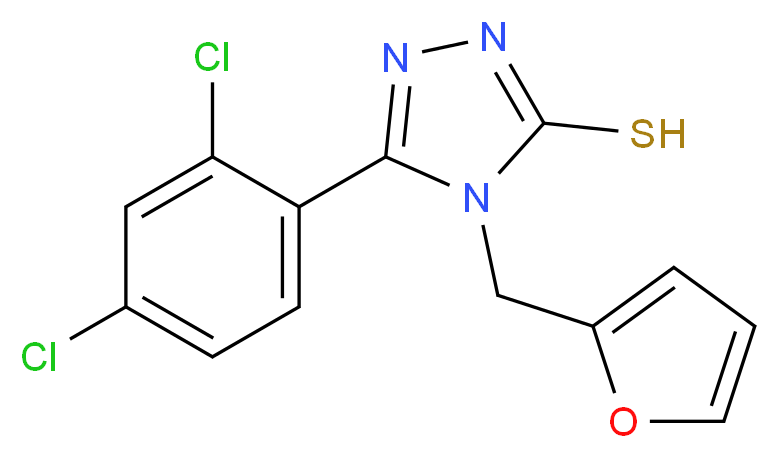 5-(2,4-Dichlorophenyl)-4-furfuryl-1,2,4-triazole-3-thiol_分子结构_CAS_)