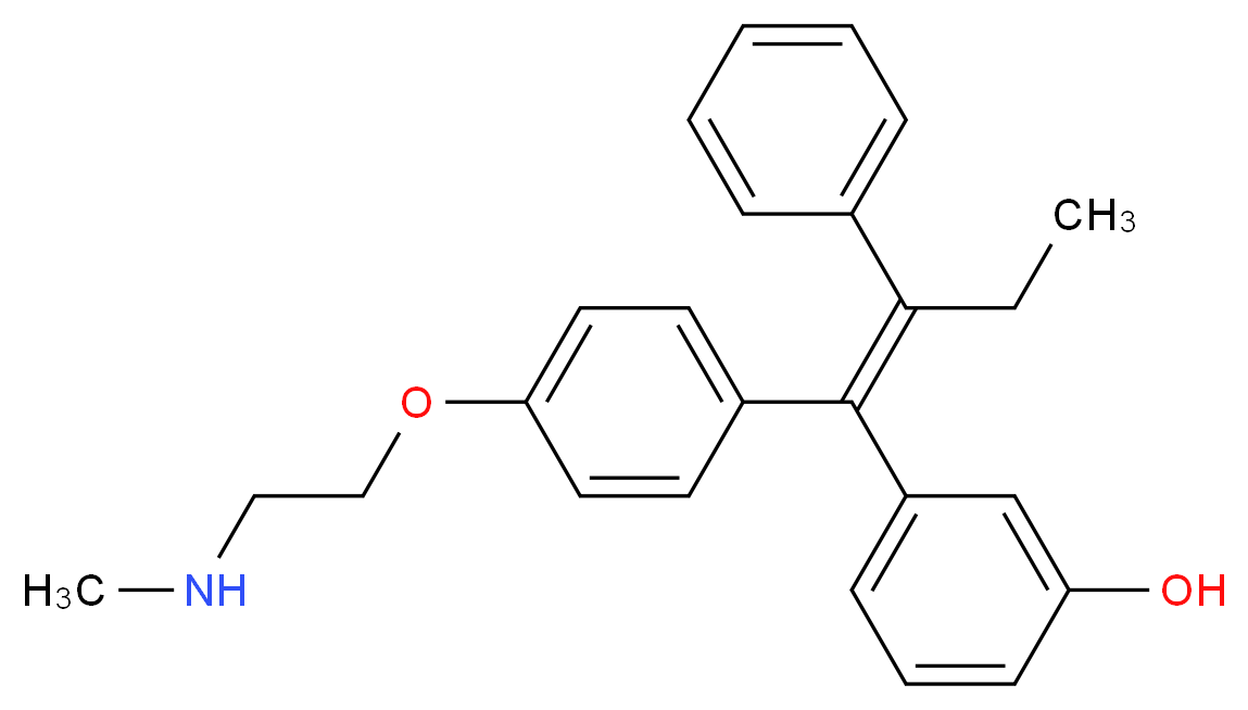 N-Desmethyl Droloxifene (contains up to 5% Z isomer)_分子结构_CAS_83647-33-0)
