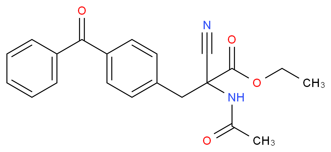 N-Acetyl-α-cyano-p-benzoyl-D,L-phenylalanine Ethyl Ester_分子结构_CAS_104504-38-3)