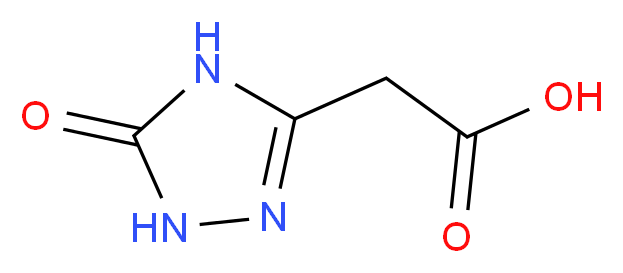 2-(5-oxo-4,5-dihydro-1H-1,2,4-triazol-3-yl)acetic acid_分子结构_CAS_70486-43-0