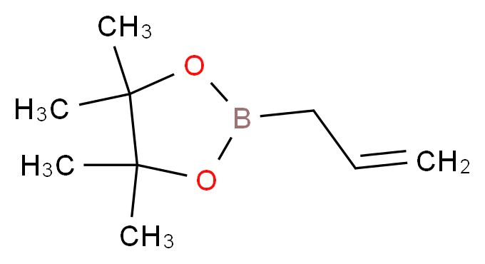 4,4,5,5-tetramethyl-2-(prop-2-en-1-yl)-1,3,2-dioxaborolane_分子结构_CAS_72824-04-5