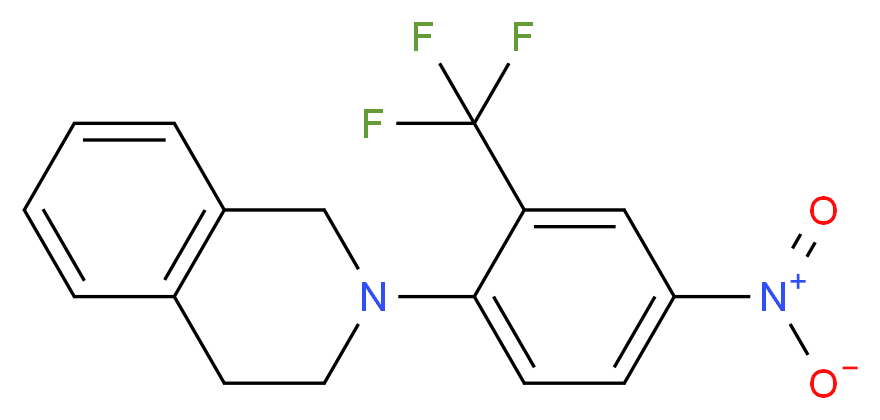 2-[4-nitro-2-(trifluoromethyl)phenyl]-1,2,3,4-tetrahydroisoquinoline_分子结构_CAS_914348-89-3