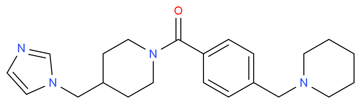 4-(1H-imidazol-1-ylmethyl)-1-[4-(1-piperidinylmethyl)benzoyl]piperidine_分子结构_CAS_)