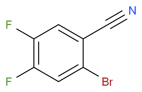 2-bromo-4,5-difluorobenzonitrile_分子结构_CAS_64695-82-5