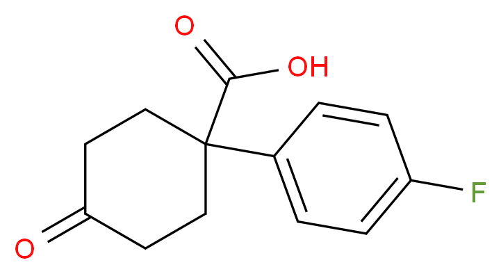 1-(4-fluorophenyl)-4-oxocyclohexane-1-carboxylic acid_分子结构_CAS_80912-58-9