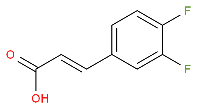 3,4-二氟苯乙烯酸_分子结构_CAS_112897-97-9)