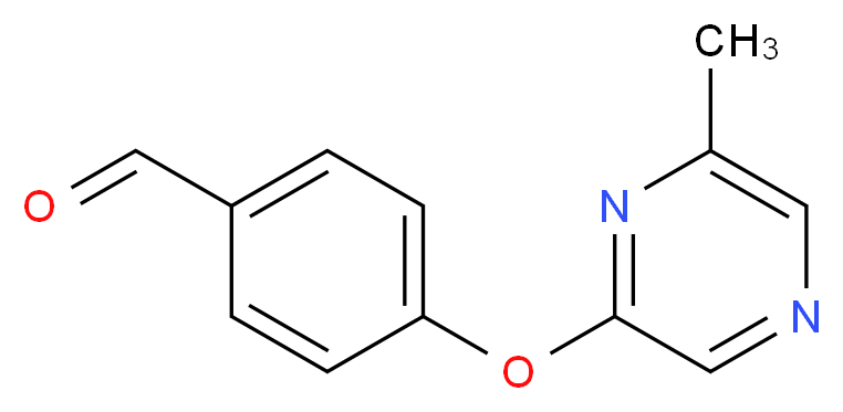 4-[(6-Methylpyrazin-2-yl)oxy]benzaldehyde 97%_分子结构_CAS_906353-01-3)