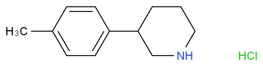 3-(4-methylphenyl)piperidine hydrochloride_分子结构_CAS_65367-98-8