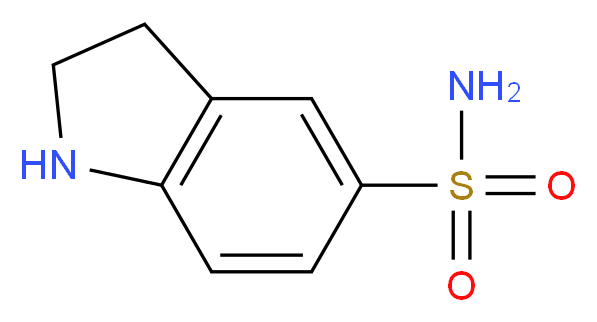 2,3-Dihydro-1H-indole-5-sulfonic acid amide_分子结构_CAS_52206-06-1)