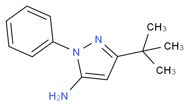 3-tert-butyl-1-phenyl-1H-pyrazol-5-amine_分子结构_CAS_126208-61-5