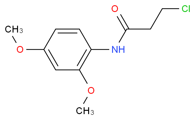 3-chloro-N-(2,4-dimethoxyphenyl)propanamide_分子结构_CAS_349097-71-8