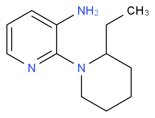 2-(2-Ethyl-1-piperidinyl)-3-pyridinamine_分子结构_CAS_)