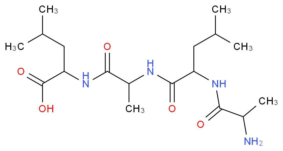 2-{2-[2-(2-aminopropanamido)-4-methylpentanamido]propanamido}-4-methylpentanoic acid_分子结构_CAS_84676-48-2