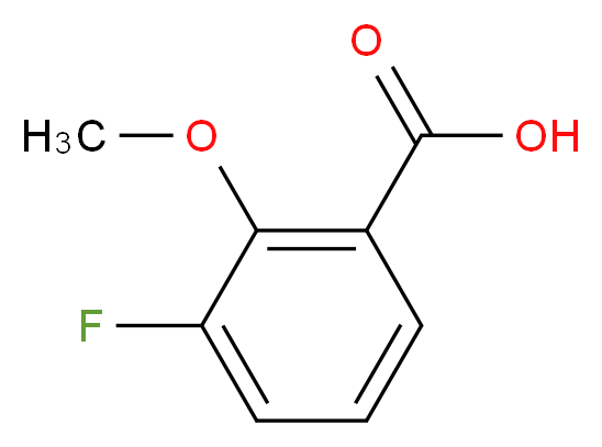 3-Fluoro-2-methoxybenzoic acid_分子结构_CAS_106428-05-1)