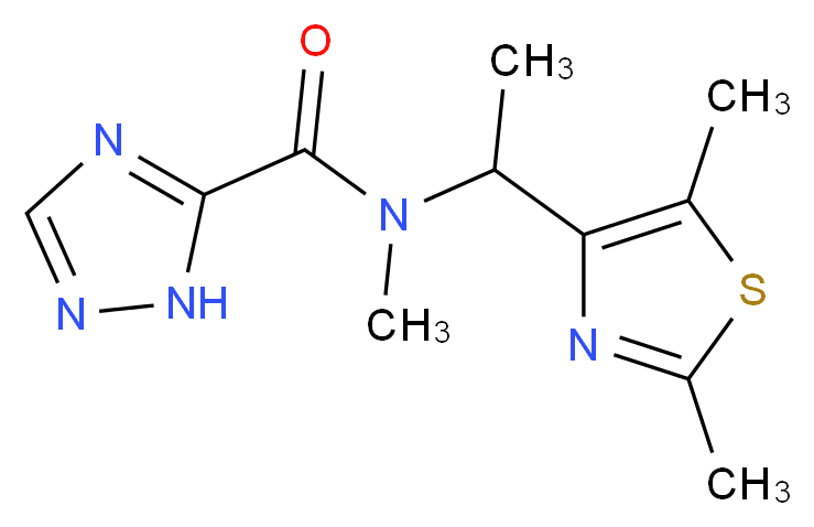 N-[1-(2,5-dimethyl-1,3-thiazol-4-yl)ethyl]-N-methyl-1H-1,2,4-triazole-5-carboxamide_分子结构_CAS_)