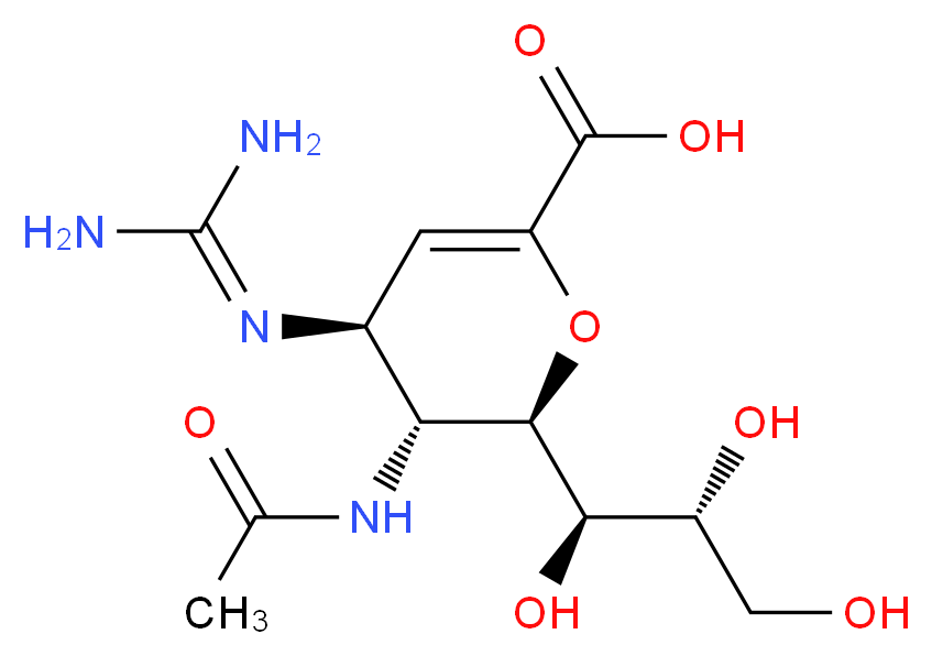 Zanamivir_分子结构_CAS_139110-80-8)