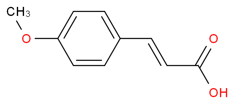 3-(4-methoxyphenyl)prop-2-enoic acid_分子结构_CAS_943-89-5