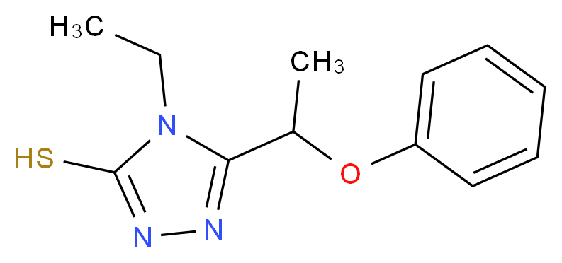 4-Ethyl-5-(1-phenoxyethyl)-4H-1,2,4-triazole-3-thiol_分子结构_CAS_403990-82-9)