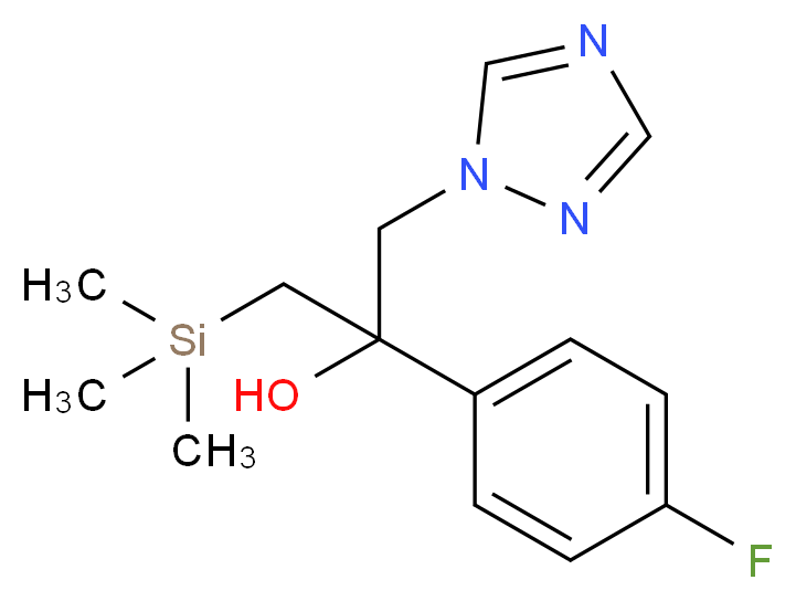 2-(4-fluorophenyl)-1-(1H-1,2,4-triazol-1-yl)-3-(trimethylsilyl)propan-2-ol_分子结构_CAS_149508-90-7