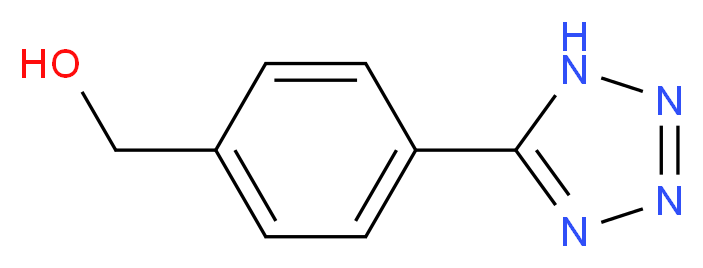 4-(1H-四唑-5-基)苯甲醇_分子结构_CAS_501126-02-9)