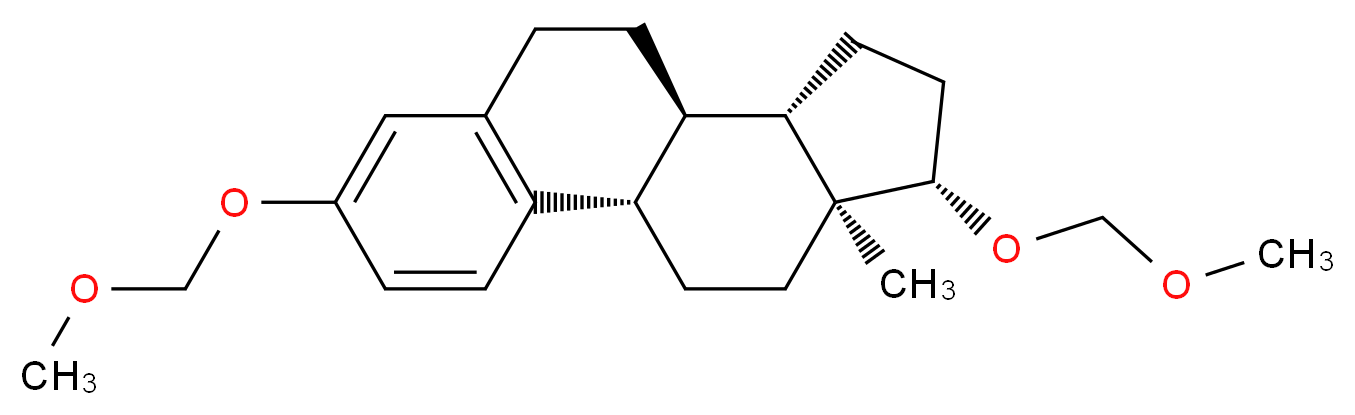 (1S,10R,11S,14S,15S)-5,14-bis(methoxymethoxy)-15-methyltetracyclo[8.7.0.0<sup>2</sup>,<sup>7</sup>.0<sup>1</sup><sup>1</sup>,<sup>1</sup><sup>5</sup>]heptadeca-2(7),3,5-triene_分子结构_CAS_113680-55-0