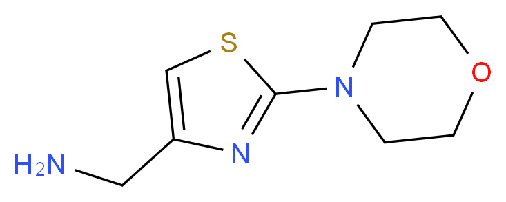 1-[2-(4-morpholinyl)-1,3-thiazol-4-yl]methanamine_分子结构_CAS_1023811-09-7)