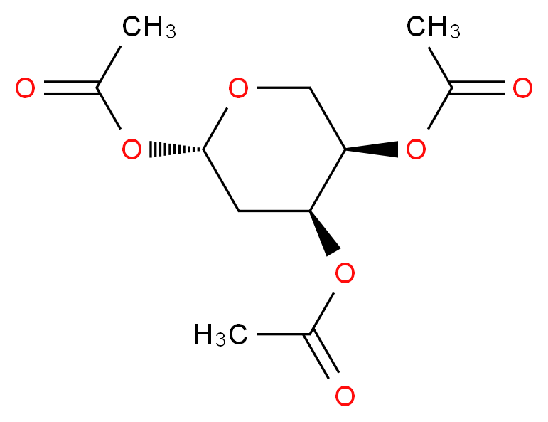 (3R,4S,6S)-4,6-bis(acetyloxy)oxan-3-yl acetate_分子结构_CAS_4258-01-9