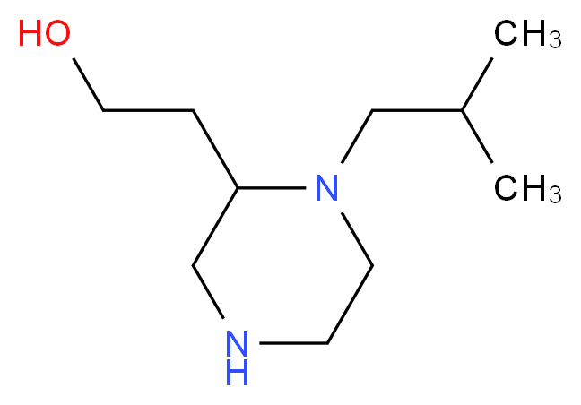 2-[1-(2-methylpropyl)piperazin-2-yl]ethan-1-ol_分子结构_CAS_1049750-12-0