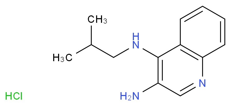 4-N-(2-methylpropyl)quinoline-3,4-diamine hydrochloride_分子结构_CAS_935521-01-0