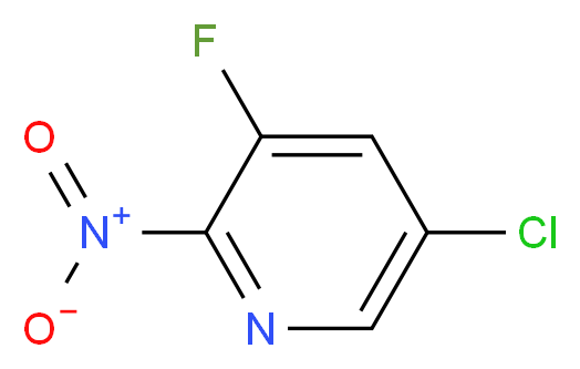 5-Chloro-3-fluoro-2-nitropyridine_分子结构_CAS_1064783-29-4)