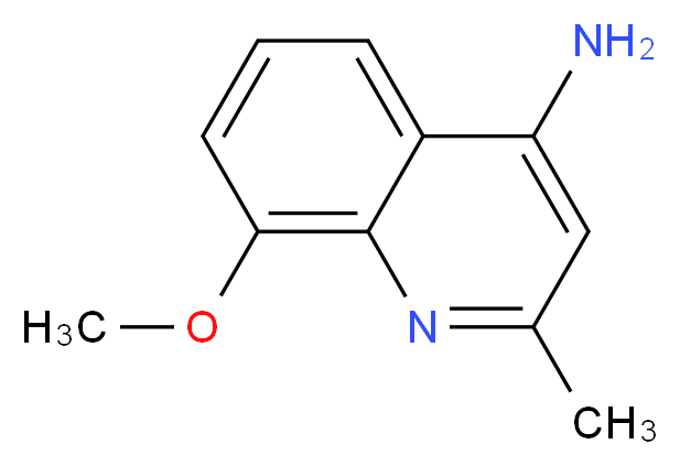 8-methoxy-2-methylquinolin-4-amine_分子结构_CAS_657391-86-1