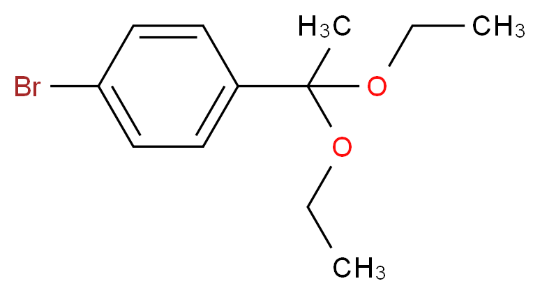 4-溴乙酰苯二乙基缩酮_分子结构_CAS_61390-40-7)