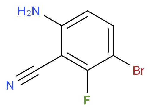 6-amino-3-bromo-2-fluorobenzonitrile_分子结构_CAS_845866-92-4