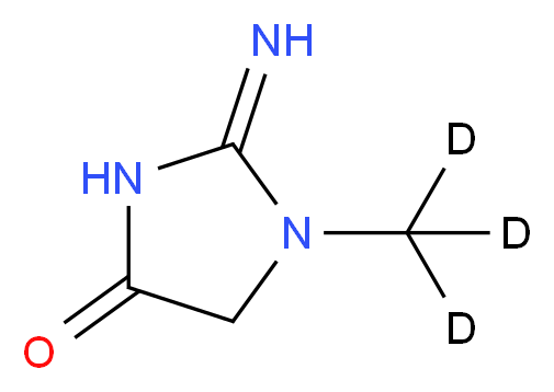 2-imino-1-(<sup>2</sup>H<sub>3</sub>)methylimidazolidin-4-one_分子结构_CAS_60-27-5