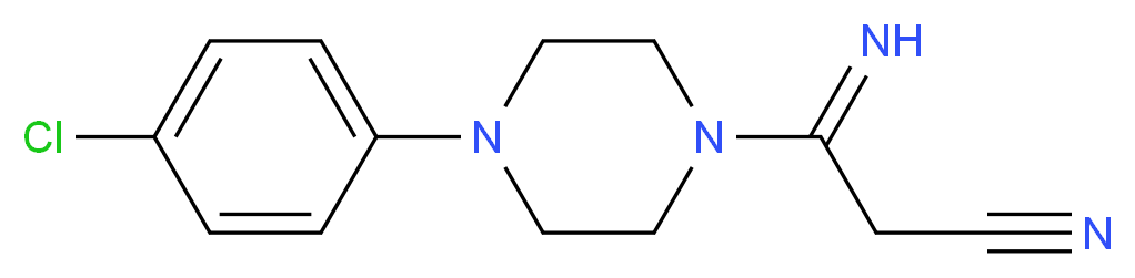 3-[4-(4-Chlorophenyl)piperazino]-3-iminopropanenitrile_分子结构_CAS_)