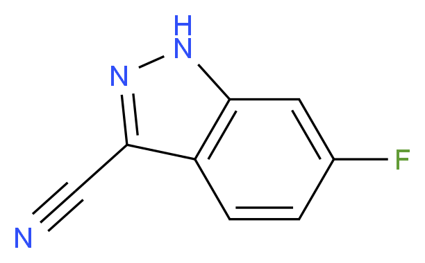 6-Fluoro-1H-indazole-3-carbonitrile_分子结构_CAS_885278-33-1)