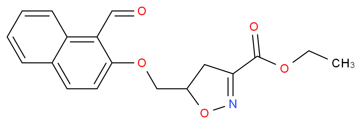 Ethyl 5-{[(1-formyl-2-naphthyl)oxy]methyl}-4,5-dihydro-3-isoxazolecarboxylate_分子结构_CAS_)