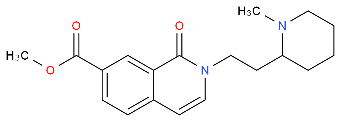 methyl 2-[2-(1-methylpiperidin-2-yl)ethyl]-1-oxo-1,2-dihydroisoquinoline-7-carboxylate_分子结构_CAS_)