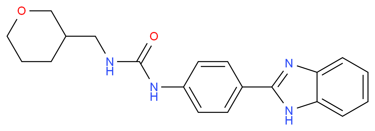 N-[4-(1H-benzimidazol-2-yl)phenyl]-N'-(tetrahydro-2H-pyran-3-ylmethyl)urea_分子结构_CAS_)
