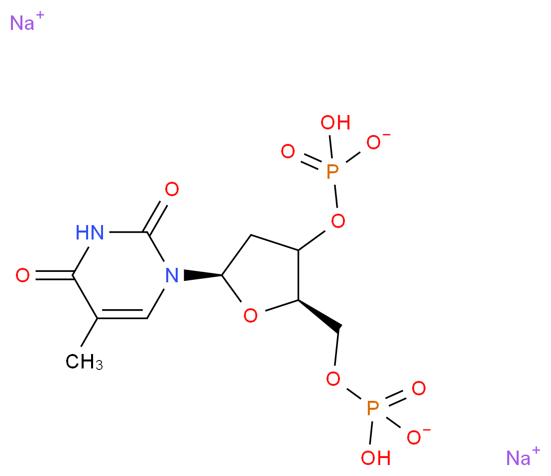 Thymidine 3',5'-Diphosphate Disodium Salt_分子结构_CAS_386229-77-2)