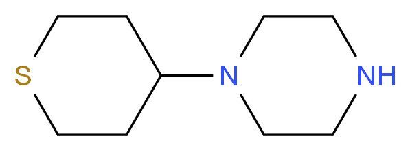 1-(thian-4-yl)piperazine_分子结构_CAS_914654-77-6