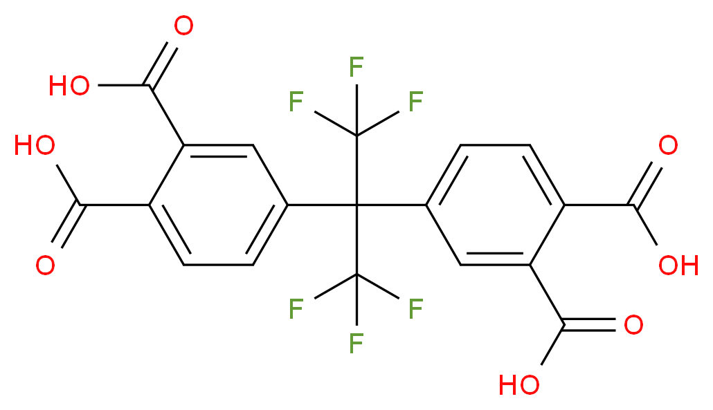 4,4'-(Perfluoropropane-2,2-diyl)diphthalic acid_分子结构_CAS_3016-76-0)