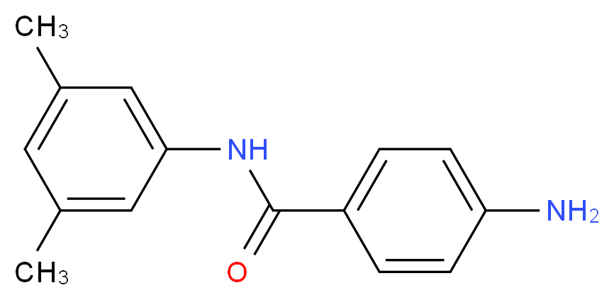 4-amino-N-(3,5-dimethylphenyl)benzamide_分子结构_CAS_97042-52-9