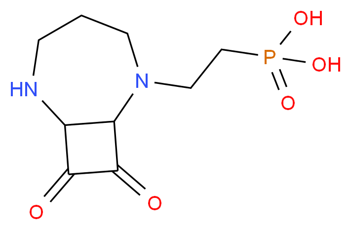 (2-{8,9-dioxo-2,6-diazabicyclo[5.2.0]nonan-2-yl}ethyl)phosphonic acid_分子结构_CAS_144912-63-0