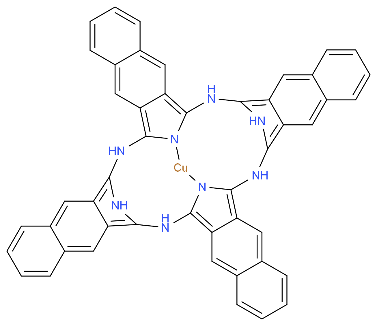 2,3-萘酞菁铜_分子结构_CAS_33273-09-5)