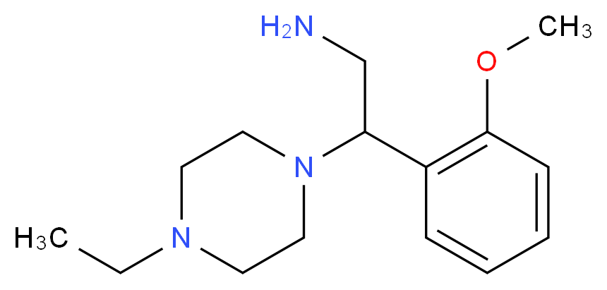 2-(4-Ethyl-piperazin-1-yl)-2-(2-methoxy-phenyl)-ethylamine_分子结构_CAS_)