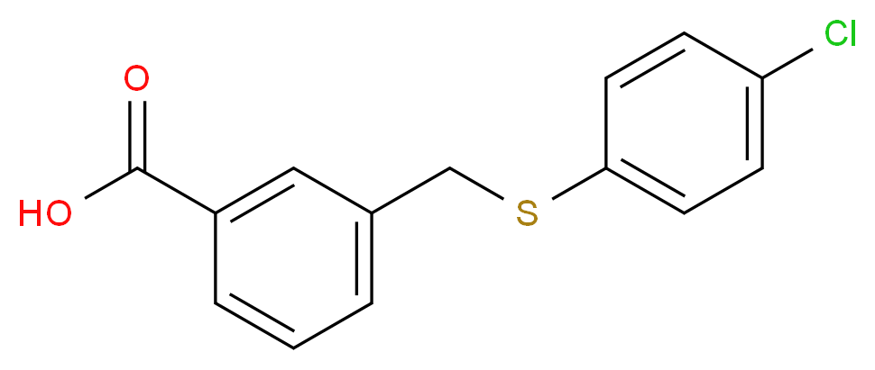 3-{[(4-chlorophenyl)thio]methyl}benzoic acid_分子结构_CAS_30082-41-8)