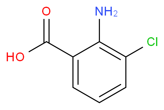 2-氨基-3-氯苯甲酸_分子结构_CAS_6388-47-2)