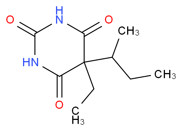 5-(butan-2-yl)-5-ethyl-1,3-diazinane-2,4,6-trione_分子结构_CAS_125-40-6